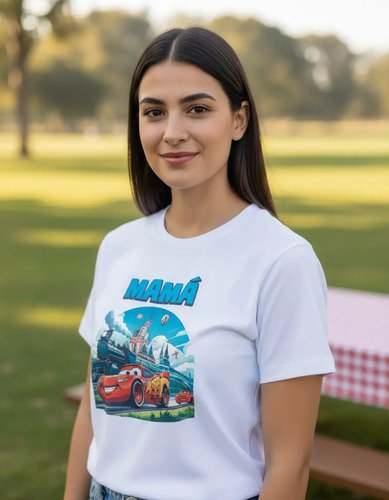Combo 3 Playeras Y Pañalero Cars Mamá Papá Hermana Y Bebe