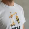 D_825879-MLM98454413820_112025-O.jpg Kit De 3 Playeras Cumpleaños De Camiones De Construcción