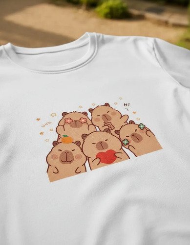 Playera Infantil Capibara Kawaii