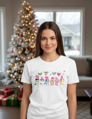 Playera Bluey Y Sus Amigos Navidad