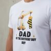 D_829682-MLM98454411484_112025-O.jpg Kit De 3 Playeras Cumpleaños De Camiones De Construcción