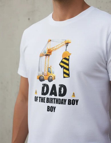 D_829682-MLM98454411484_112025-O.jpg Kit De 3 Playeras Cumpleaños De Camiones De Construcción