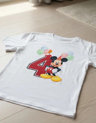 Playera Mickey Mouse Numeros Del 1 Al 10 Cumpleaños Infantil