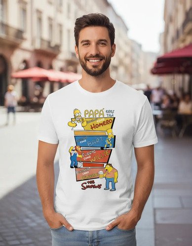 D_837433-MLM93239263889_092025-O.jpg Playera Los Simpsons De Papá Dia Del Padre Homer