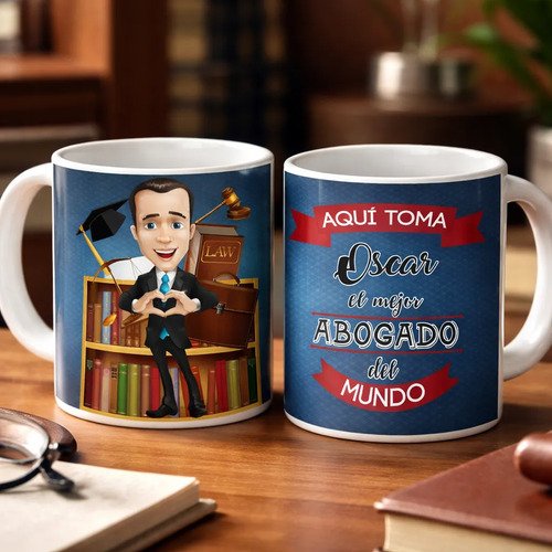 D_840142-MLA108261647973_032026-O.jpg Taza Personalizada Abogado O Abogada 325 Ml 11 Oz
