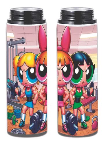D_844403-MLM112881990818_072026-O.jpg Botella De Agua 750ml Aluminio - Chicas Superpoderosas Gym
