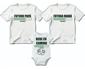 D_845278-MLM83538670802_042025-O.webp Kit 2 Playeras Unisex + 1 Pañalero Anunciar Embarazo