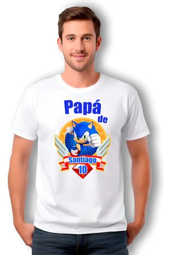 Kit Familiar 3 Playera Y Pañalero Sonic