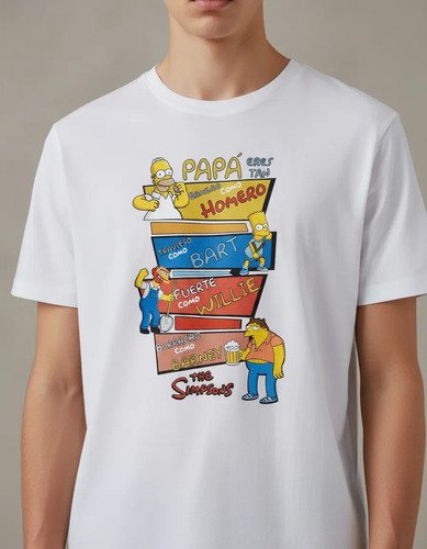 D_852780-MLM93239062349_092025-O.jpg Playera Los Simpsons De Papá Dia Del Padre Homer