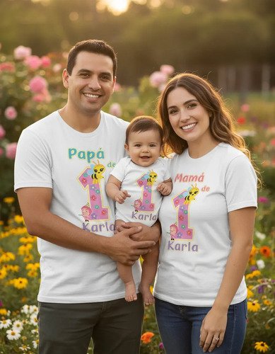 D_854896-MLM95215661683_102025-O.jpg Kit De Playeras De Abejita Chiquitita Para Cumpleaños