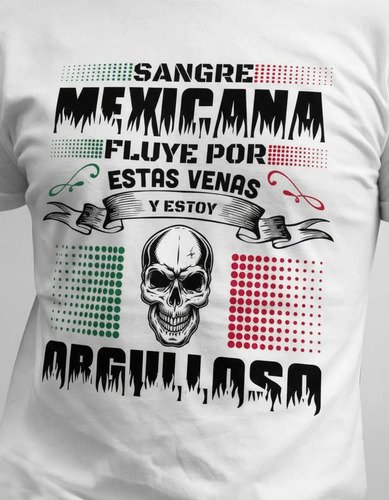 Playera Sangre Mexicana Para Dama O Caballero