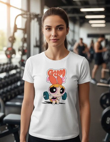 Playeras Chicas Superpoderosas Gym Mode