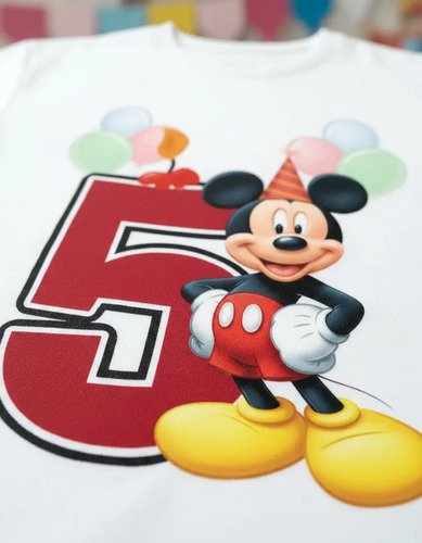 Playera Mickey Mouse Numeros Del 1 Al 10 Cumpleaños Infantil