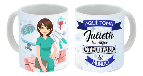 D_869055-MLM107536906512_032026-O.jpg Taza Personalizada De Cirujana 325 Ml 11 Oz
