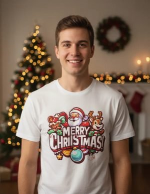 D_876181-MLM94178261612_102025-O.jpg Playera Navidad Santa Claus Merry Christmas