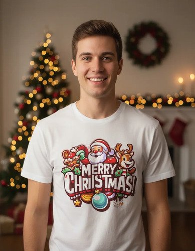 Playera Navidad Santa Claus Merry Christmas