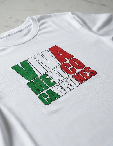 D_877577-MLM94306183990_102025-O.jpg Playera Viva México Unisex Diseño Mexicano Fiestas Patrias
