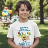 D_882551-MLM108277501211_032026-O.jpg Playera Infantil Bob Esponja Cumpleaños
