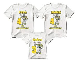 Combo 2 Playeras Unisex Y 1 Playera Infantil Buzz Lightyear
