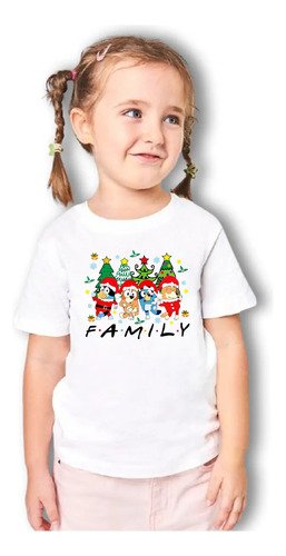 D_891646-MLM98454528028_112025-O.jpg Combo 2 Playeras Unisex + 2 Playeras Infantiles Bluey Family