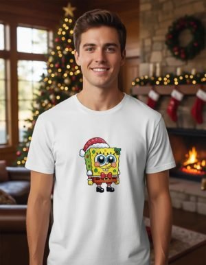 Playera Bop Esponja Navidad