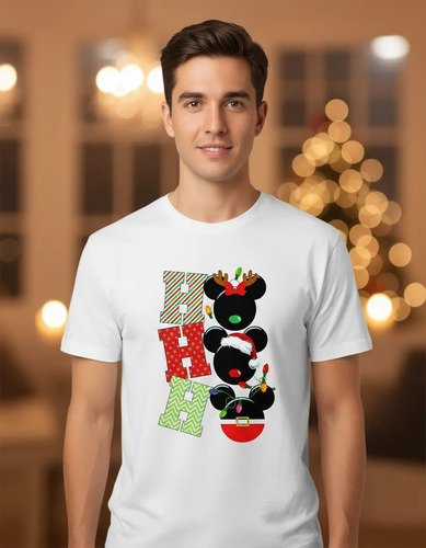 Playera Mickey Mouse Navidad Ho Ho Ho