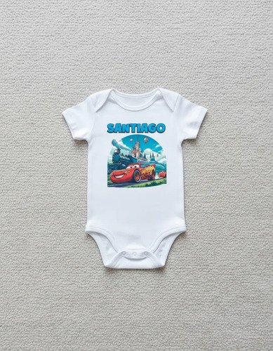 Combo 3 Playeras Y Pañalero Cars Mamá Papá Hermana Y Bebe