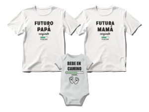 D_899531-MLM94306130434_102025-O.jpg Kit 2 Playeras Unisex + 1 Pañalero Anunciar Embarazo