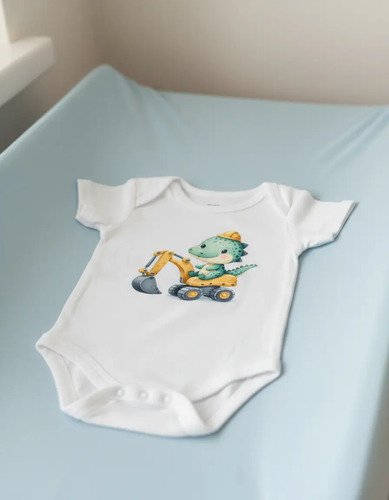 Pañalero Dinosaurio Excavadora Bebé Niño Diseño Constructor