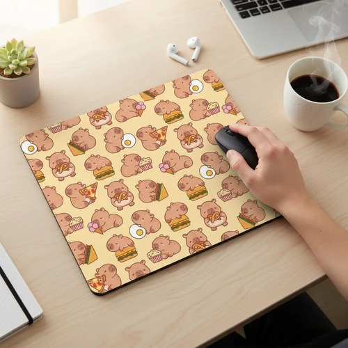 Mouse Pad Capibara Comiendo