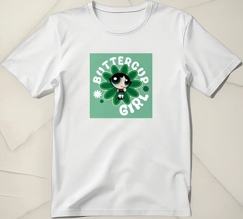 D_910424-MLM86730152155_062025-O.jpg Playera De Las Chicas Superpoderosas Bubbles Girl