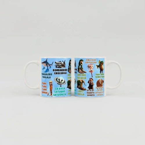 Taza Cerámica Tralalero Tralala Bombardiro Ballerina Tung