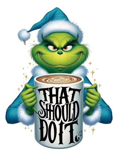 D_913491-MLM80642050062_112024-O.jpg Playera Grinch Imagen Sublime Adultos Manga Corta