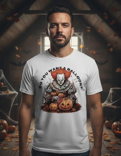 D_913847-MLM95870814767_102025-O.jpg Playera Pennywise It Película Terror Diseño Horror Unisex