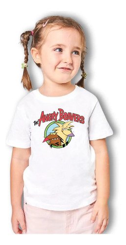 D_914830-MLM106931531112_022026-O.jpg Playera Angry Beavers Castores Cascarrabias Infantil Cartoon