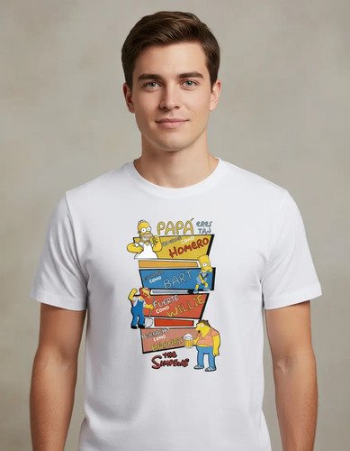 D_920734-MLM92826967898_092025-O.jpg Playera Los Simpsons De Papá Dia Del Padre Homer