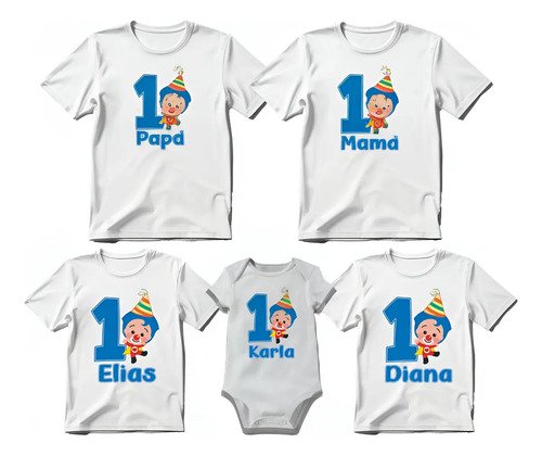 D_920985-MLM93624004760_102025-O.jpg Kit De 4 Playeras + 1 Pañalero De Plim Plim