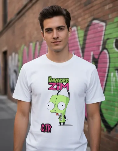 D_925197-MLM94455631410_102025-O.webp Playera Invasor Zim Personaje De Gir Unisex