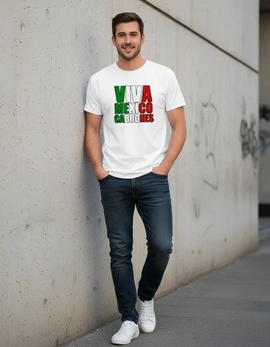 D_928365-MLM94308004844_102025-O.jpg Playera Viva México Unisex Diseño Mexicano Fiestas Patrias