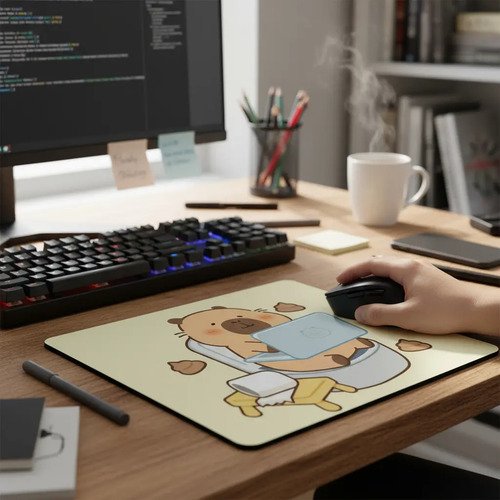 Mouse Pad Capibara En El Baño