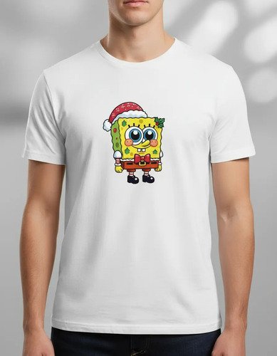 D_931490-MLM94618030451_102025-O.jpg Playera Infantil Bop Esponja Navidad