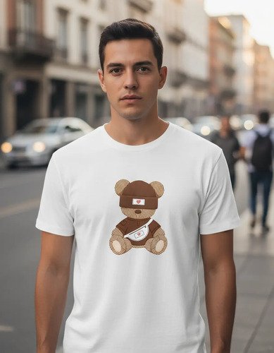D_931807-MLM95074458870_102025-O.jpg Playera Blanca Con Diseño De Oso