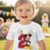 Playera Mickey Mouse Numeros Del 1 Al 10 Cumpleaños Infantil