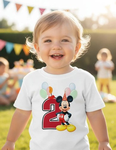 Playera Mickey Mouse Numeros Del 1 Al 10 Cumpleaños Infantil