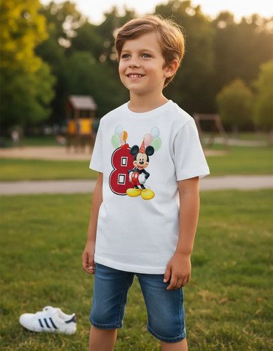 Playera Mickey Mouse Numeros Del 1 Al 10 Cumpleaños Infantil