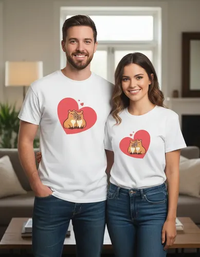 D_935203-MLM93673693902_102025-O.webp Duo De Playeras Para Parejas Capibara