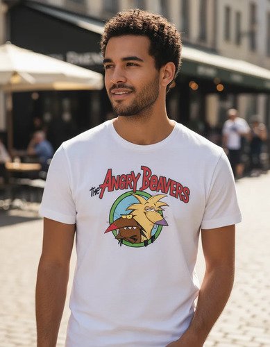 D_945879-MLA107362911091_022026-O.jpg Playera Angry Beavers Castores Cascarrabias Unisex Cartoon