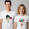 Duo Playeras De Vegeta Y Bulma San Valentin Unisex