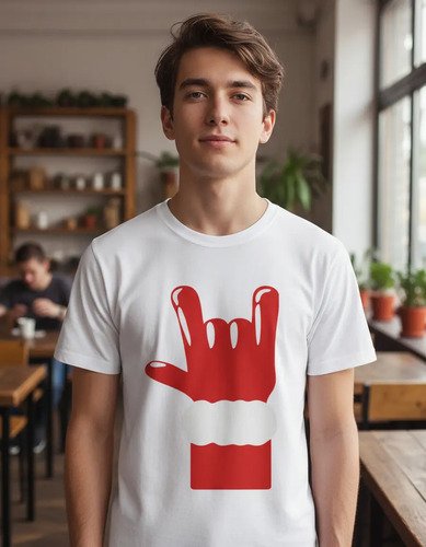 D_953271-MLM98156053691_112025-O.jpg Playera De Navidad Con Mano De Santa