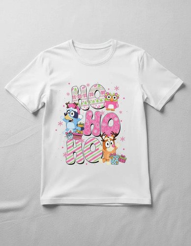 D_957310-MLM94130287936_102025-O.jpg Playera Bluey Navidad Ho Ho Ho